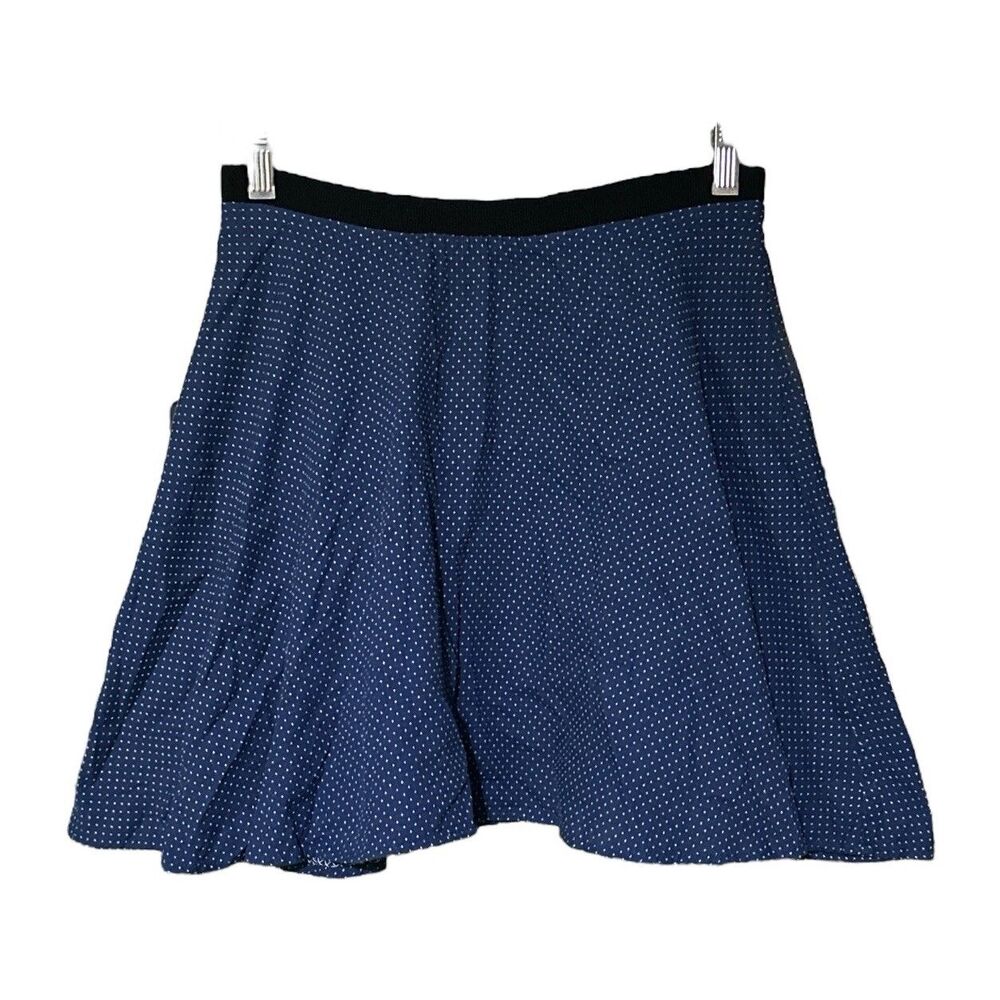 Corey Lynn Calter Womens Blue Polka Dot Stretch Pencil Lined Skirt Size Small